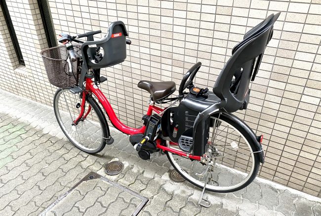 ワンオペ二人目育児の必需品と便利な育児グッズ お出かけの必需品 電動アシスト自転車 ヤマハ 子ども乗せ