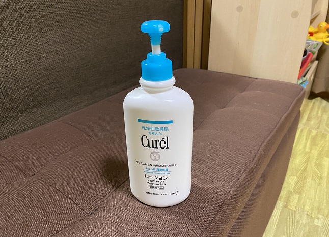 買ってよかった!ヘビロテ育児グッズ 便利グッズ Curel キュレル ローション ポンプ 410ml